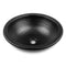 Hand Hammered 16 inch Rotunda Dual Mount Circle Bathroom Vanity Sink - Matte Black